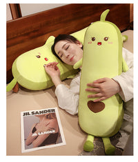 HKM-601939 Avocado Plush Long Pillow - Soft PP Cotton Filling, Available in 85cm, 100cm, 130cm, and 150cm Sizes