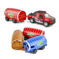 HKM-601939 Die Cast Pull Back Car Toy with Gear Box - 1:36 Scale, 2 Color Options, Ages 5-7