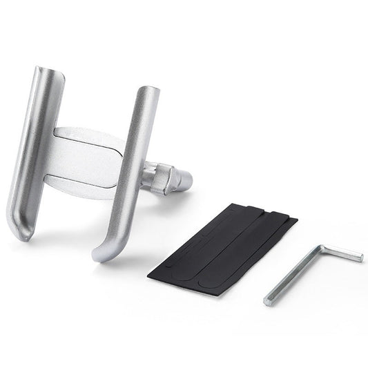 HKM-602195 Aluminum Alloy Motorcycle and Bicycle Phone Holder - Adjustable 60mm to 90mm Clamping Width, Includes Hex Wrench and Silicone Pad Cover