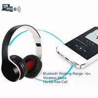 HKM-602195 Foldable Waterproof Bluetooth Headphones with Mic, 11 Hours Talk Time, Rechargeable Battery, and TF Card Support