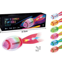 HKM-602387 Light-Up Flying Rugby Ball with 12 Light Modes for Outdoor Sports and Interactive Play