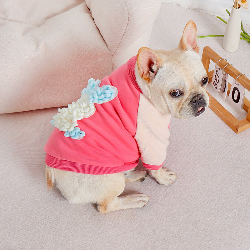 HKM-602387 Thick Cotton Casual Pet Hoodie for Dogs - Extra Fleece in Pink, Multiple Sizes Available
