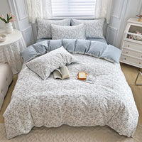 HKM-602451 Cotton Floral Four-Piece Bedding Set - Available in Multiple Sizes