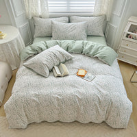 HKM-602451 Cotton Floral Four-Piece Bedding Set - Available in Multiple Sizes