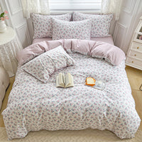 HKM-602451 Cotton Floral Four-Piece Bedding Set - Available in Multiple Sizes