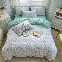HKM-602451 Cotton Floral Four-Piece Bedding Set - Available in Multiple Sizes