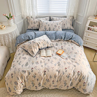 HKM-602451 Cotton Floral Four-Piece Bedding Set - Available in Multiple Sizes