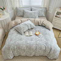 HKM-602451 Cotton Floral Four-Piece Bedding Set - Available in Multiple Sizes