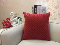 HKM-602515 Soft Flannel Cushion Cover with Invisible Zipper - Stylish Decor Throw Pillow