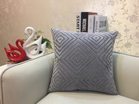 HKM-602515 Soft Flannel Cushion Cover with Invisible Zipper - Stylish Decor Throw Pillow