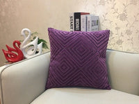 HKM-602515 Soft Flannel Cushion Cover with Invisible Zipper - Stylish Decor Throw Pillow