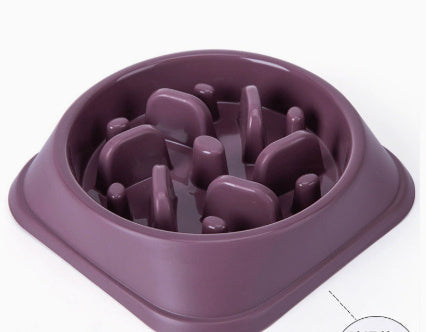 HKM-602579 Pet Slow Feeding Anti-Choke Dog Bowl with Non-Skid Base - Multiple Colors Available