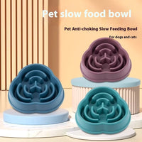 HKM-602579 Pet Slow Feeding Anti-Choke Dog Bowl with Non-Skid Base - Multiple Colors Available