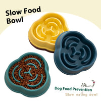 HKM-602579 Pet Slow Feeding Anti-Choke Dog Bowl with Non-Skid Base - Multiple Colors Available