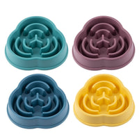 HKM-602579 Pet Slow Feeding Anti-Choke Dog Bowl with Non-Skid Base - Multiple Colors Available