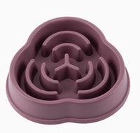 HKM-602579 Pet Slow Feeding Anti-Choke Dog Bowl with Non-Skid Base - Multiple Colors Available