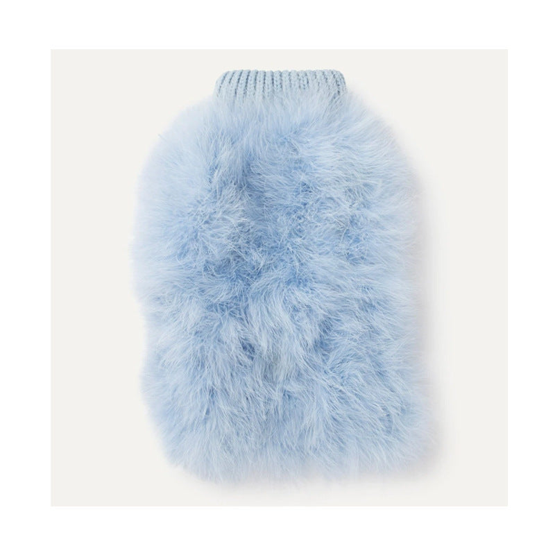 HKM-602707 Cozy Round Neck Sweater for Pets - Autumn and Winter, Available in Blue, Pink, Purple