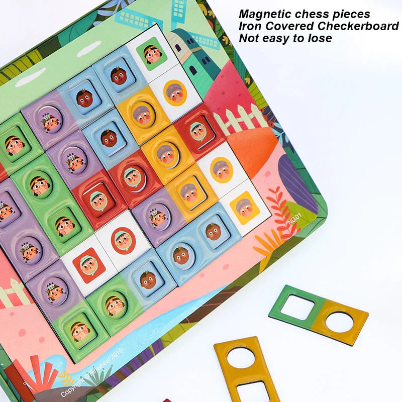 HKM-602707 Magnetic Color and Shape Matching Puzzle Board for Early ...