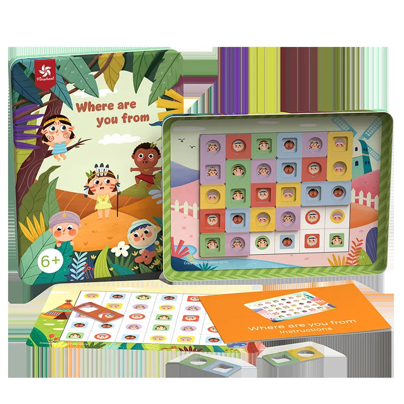 HKM-602707 Magnetic Color and Shape Matching Puzzle Board for Early Childhood Cognitive Development