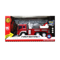 HKM-602771 Electric Remote Control Mini Fire Truck Toy for Kids - 1:16 Scale, 4 Channels, Ready-to-Play