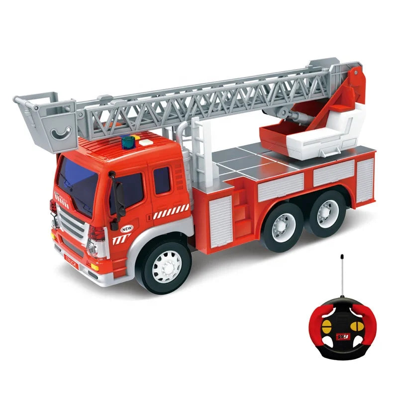 HKM-602771 Electric Remote Control Mini Fire Truck Toy for Kids - 1:16 Scale, 4 Channels, Ready-to-Play