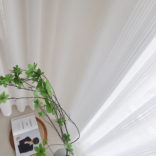HKM-602835 Vertical Dream White Polyester Vertical Blinds for Living Room, Bedroom, and Commercial Spaces