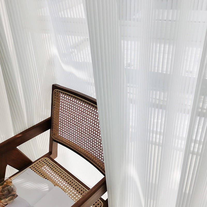 HKM-602835 Vertical Dream White Polyester Vertical Blinds for Living Room, Bedroom, and Commercial Spaces