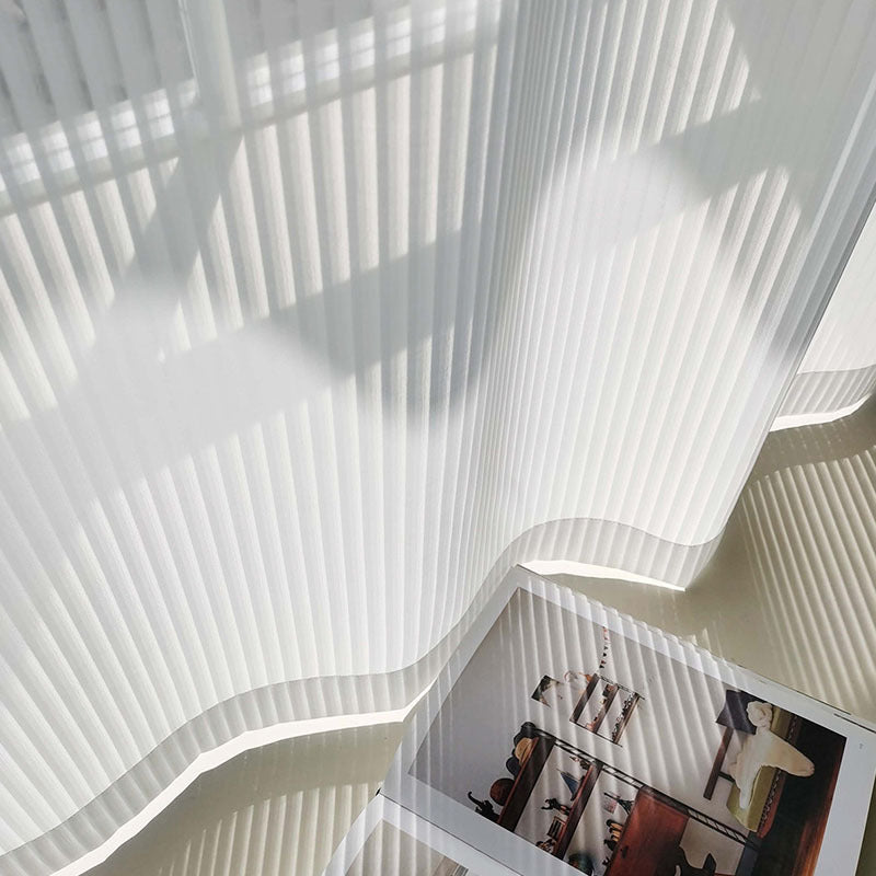 HKM-602835 Vertical Dream White Polyester Vertical Blinds for Living Room, Bedroom, and Commercial Spaces