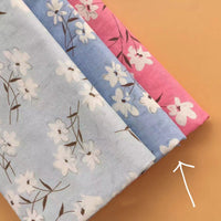 HKM-602963 Cotton Hemp Blend Fabric in Garden Style featuring Botanical Prints - Magnolia and Other Colors, 155cm Width
