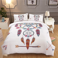 HKM-602963 Three-Piece Ethnic Style Digital Printing Duvet Cover Set for 1.5m Beds
