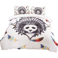 HKM-602963 Three-Piece Ethnic Style Digital Printing Duvet Cover Set for 1.5m Beds
