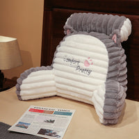 HKM-603091 Cartoon Large Backrest Pillow in Various Solid Colors - Removable & Washable