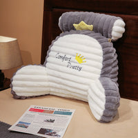 HKM-603091 Cartoon Large Backrest Pillow in Various Solid Colors - Removable & Washable