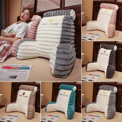 HKM-603091 Cartoon Large Backrest Pillow in Various Solid Colors - Removable & Washable