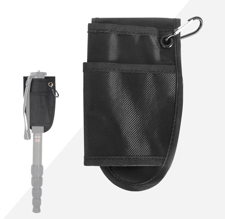 HKM-603155 Monopod Waist Bag with Waterproof Nylon, Dual-Layer Storage, and Convenient Hook & Loop Attachment