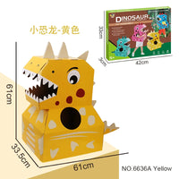 HKM-603283 DIY Wearable Cardboard Dinosaur Costume for Kids - Fun Educational Toy for All Ages