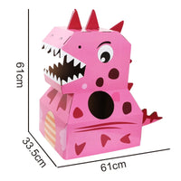 HKM-603283 DIY Wearable Cardboard Dinosaur Costume for Kids - Fun Educational Toy for All Ages