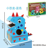 HKM-603283 DIY Wearable Cardboard Dinosaur Costume for Kids - Fun Educational Toy for All Ages