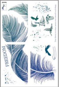 HKM-603283 Luxury Modern PVC Wall Stickers - Extra Large Waterproof Feather Bird Design for Entrance