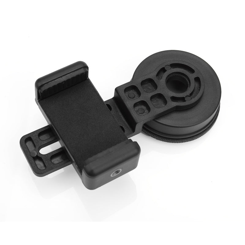 HKM-603347 Mobile Phone Camera Clip for Telescopes and Binoculars - Black Plastic, Adjustable 5-8.5 cm Adapter