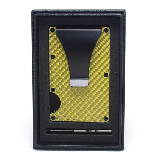 HKM-603539 Carbon Fiber Slim Wallet Business Card Holder in Multiple Color Options