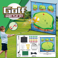 HKM-603539 Creative Indoor Outdoor Golf Practice Chipping Game Mat for Kids Ages 5+