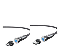 HKM-603667 Magnetic Rotating Data Cable with 360° Rotation for Android, TYPE-C, and iPhone - 1m/2m Length, Gray Red
