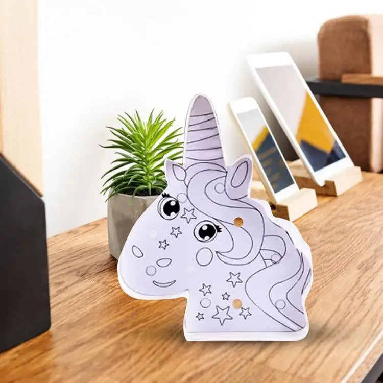 HKM-603859 DIY 3D Puzzle Craft Kits for Kids - Unicorn, Flamingo, and Llama Night Light Painting Set