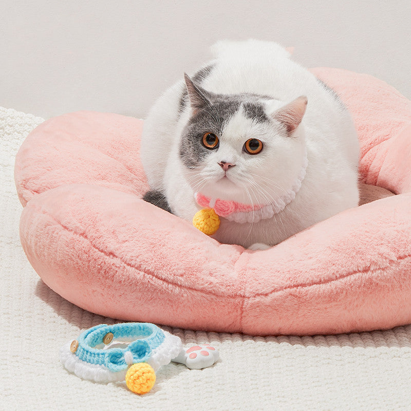 HKM-603987 Pet Cat Dog Collar Bib Woolen Collar Saliva Towel Pet Supplies