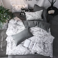 HKM-604051 Antibacterial Ramie Quilt Duvet Cover Set with 2 Pillow Cases – Geometric Pattern, Various Sizes Available