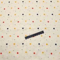 HKM-604115 Cotton Twill Printed Fabric with Color Geometric Heart-shaped Polka Dots for Bedding and Apparel