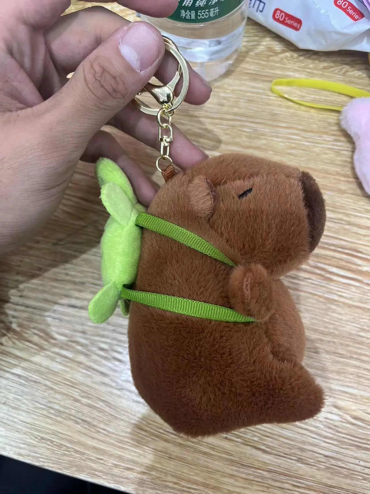 HKM-604115 Kawaii Fluffy Capybara and Tortoise Plush Dolls for Kids' Birthday Gifts and Home Decor