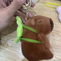 HKM-604115 Kawaii Fluffy Capybara and Tortoise Plush Dolls for Kids' Birthday Gifts and Home Decor