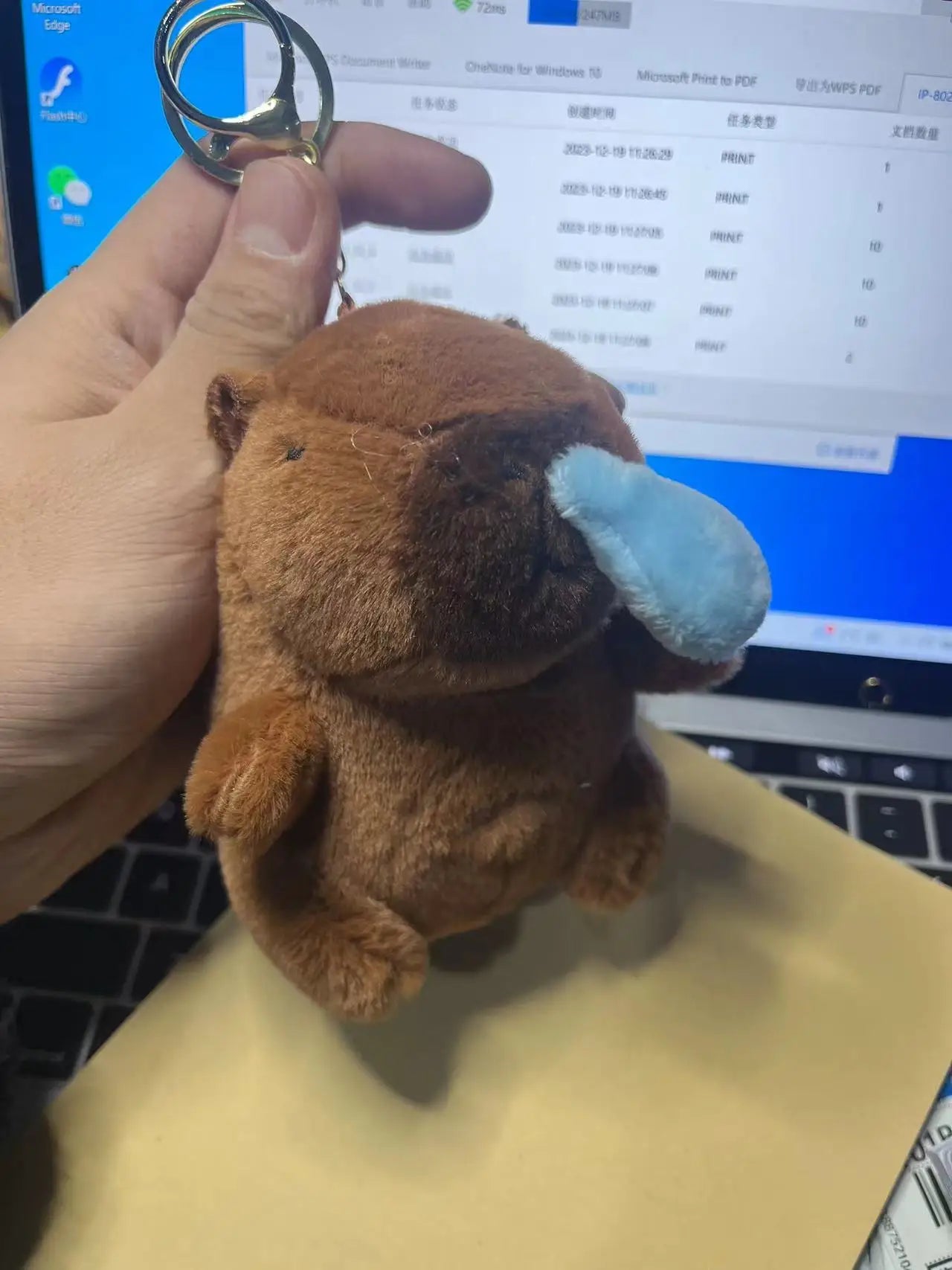HKM-604115 Kawaii Fluffy Capybara and Tortoise Plush Dolls for Kids' Birthday Gifts and Home Decor